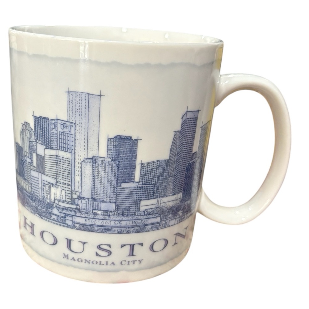 Vtg  2007 Starbucks Houston Magnolia City Skyline Architecture Series Coffee Cup